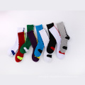 High quality Custom Black Color Anti Slip Football Soccer Man Basketball Crew Sock